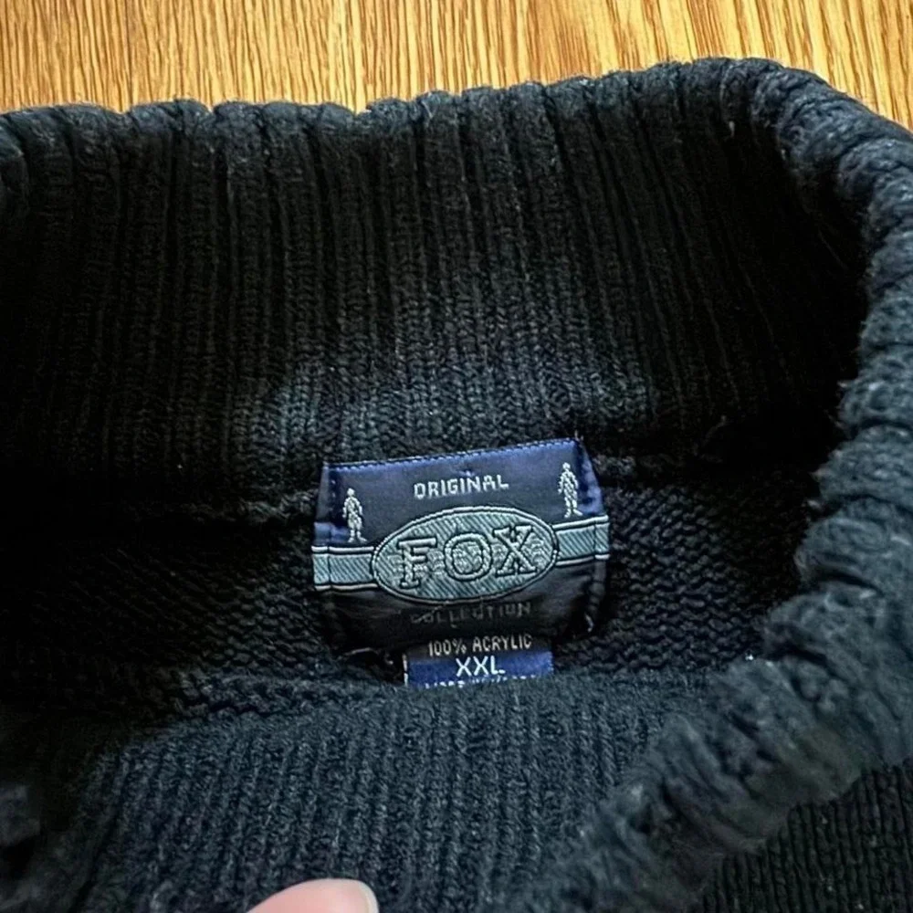 Vintage Fox Hip Hop Men's Sweater Y2K Rap History‎ of Hip Hop Black Size 2XL
